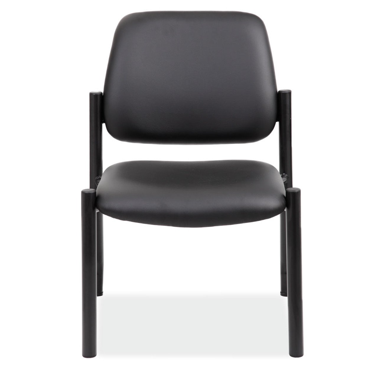 OfficeSource OS Big & Tall Collection Armless Guest Chair with Black Frame - Image 5