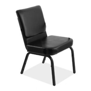 OfficeSource | OS Big & Tall Collection | Big and Tall Armless Guest Chair with Black Frame