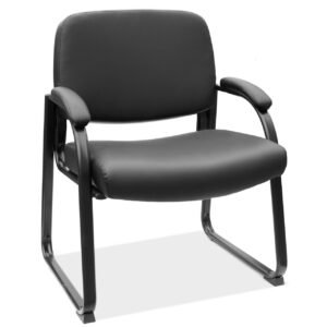 OfficeSource OS Big & Tall Collection Big and Tall Guest Chair with Black Frame 1