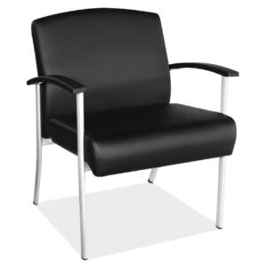 OfficeSource OS Big & Tall Collection Big and Tall Guest Chair with Silver Frame