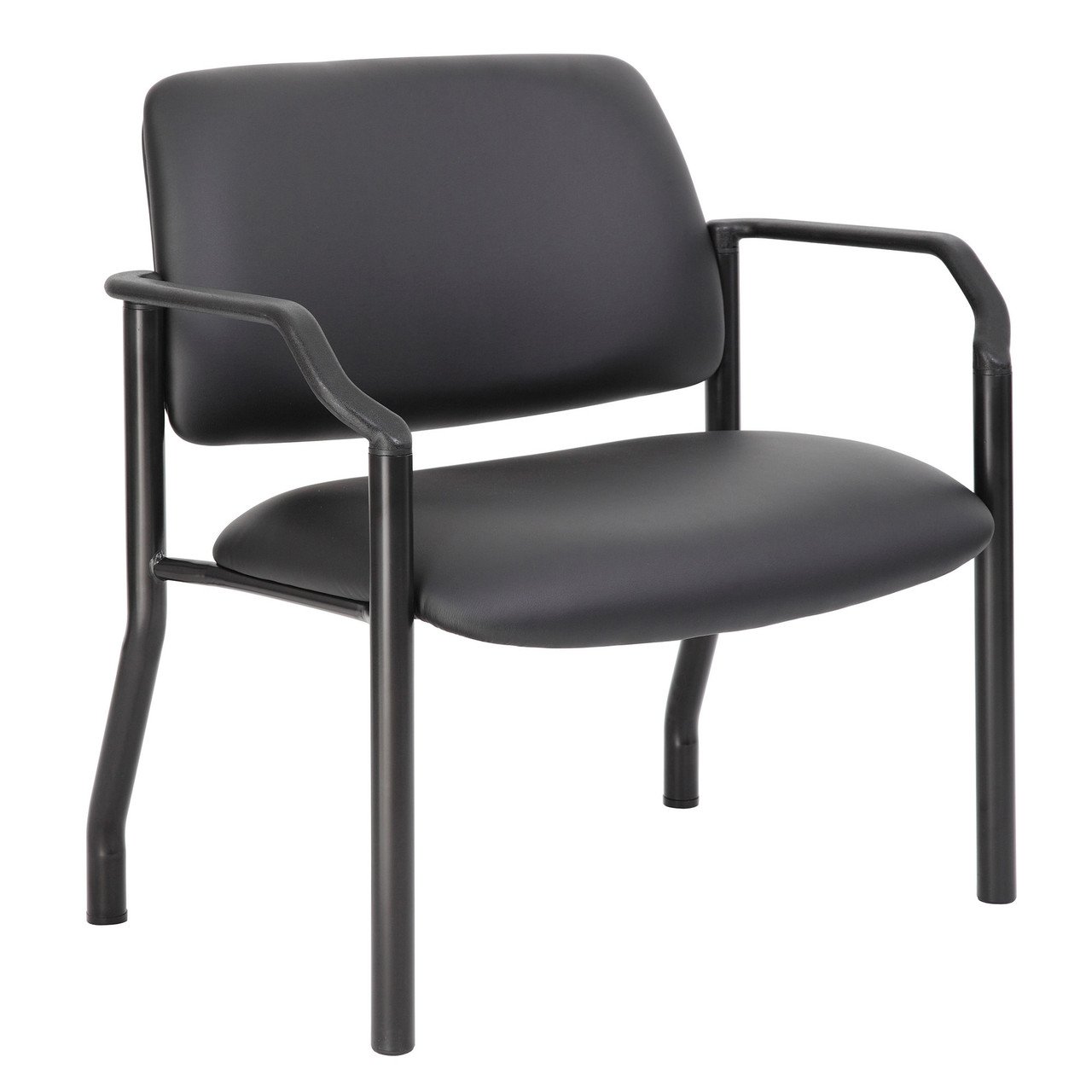 OfficeSource OS Big & Tall Collection Guest Chair with Arms and Black Frame 1 - Image 2