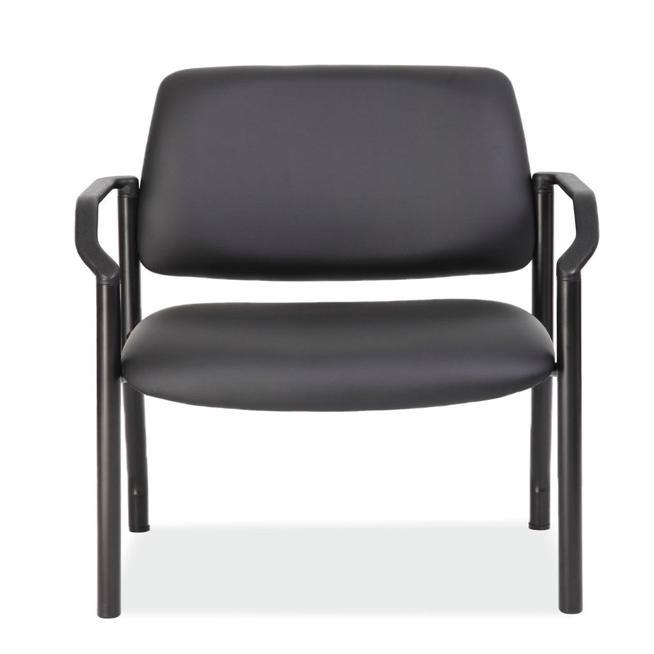 OfficeSource OS Big & Tall Collection Guest Chair with Arms and Black Frame 1 - Image 5