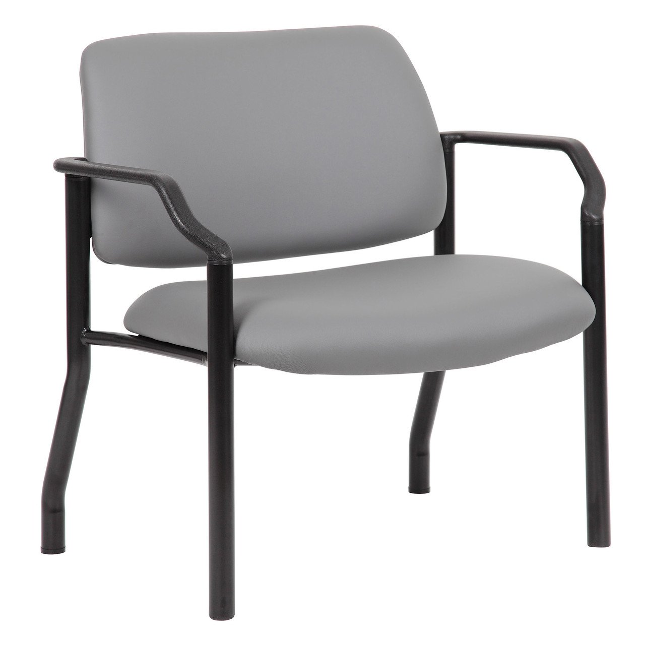 OfficeSource OS Big & Tall Collection Guest Chair with Arms and Black Frame 1