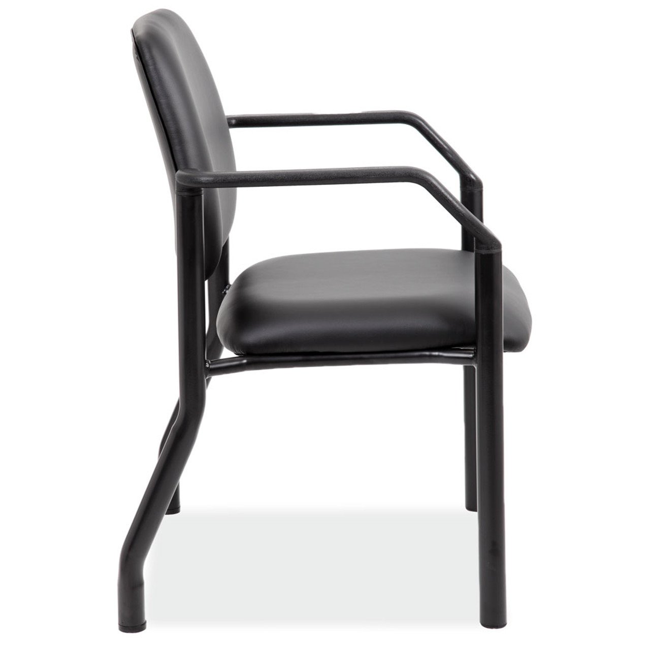 OfficeSource OS Big & Tall Collection Guest Chair with Arms and Black Frame 2 - Image 2