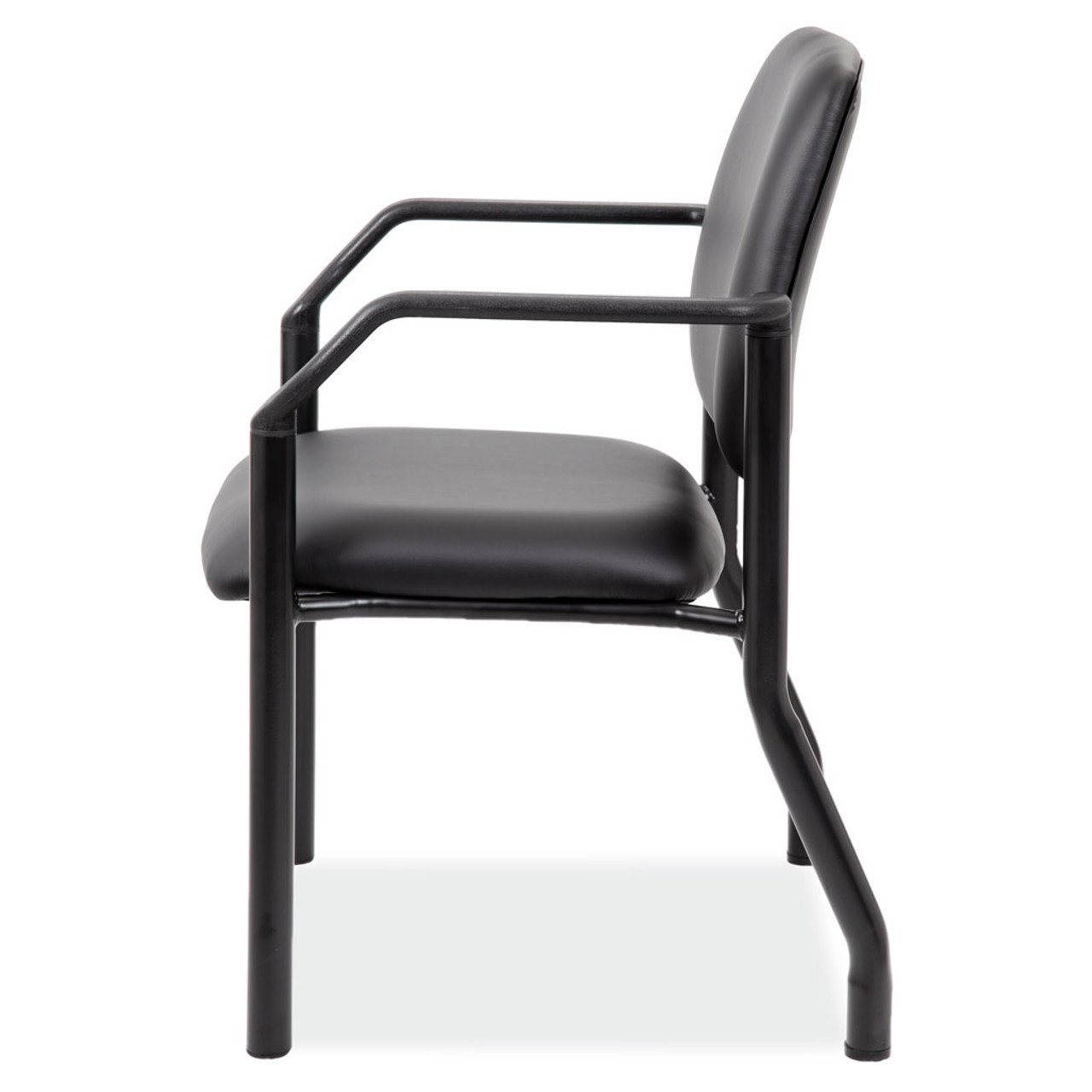 OfficeSource OS Big & Tall Collection Guest Chair with Arms and Black Frame 2 - Image 4