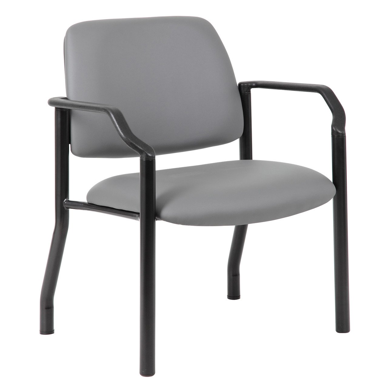 OfficeSource OS Big & Tall Collection Guest Chair with Arms and Black Frame - Image 2