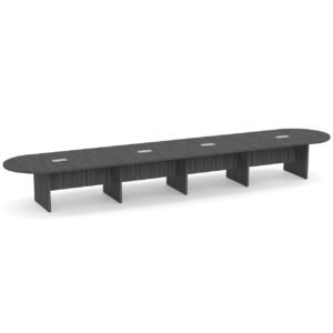 OfficeSource OS Laminate Conference Tables - Expandable Racetrack Conference Table with Slab Base 2