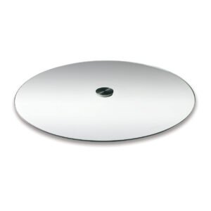 OfficeSource OS Reception Tables 36" Round Clear Glass Top