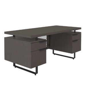 OfficeSource | Palisades Collection | Double Pedestal Desk - 66" x 30"