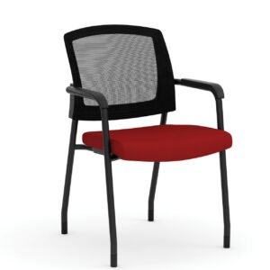 OfficeSource Parson Collection Micro Mesh Back Side Chair with Arms 1