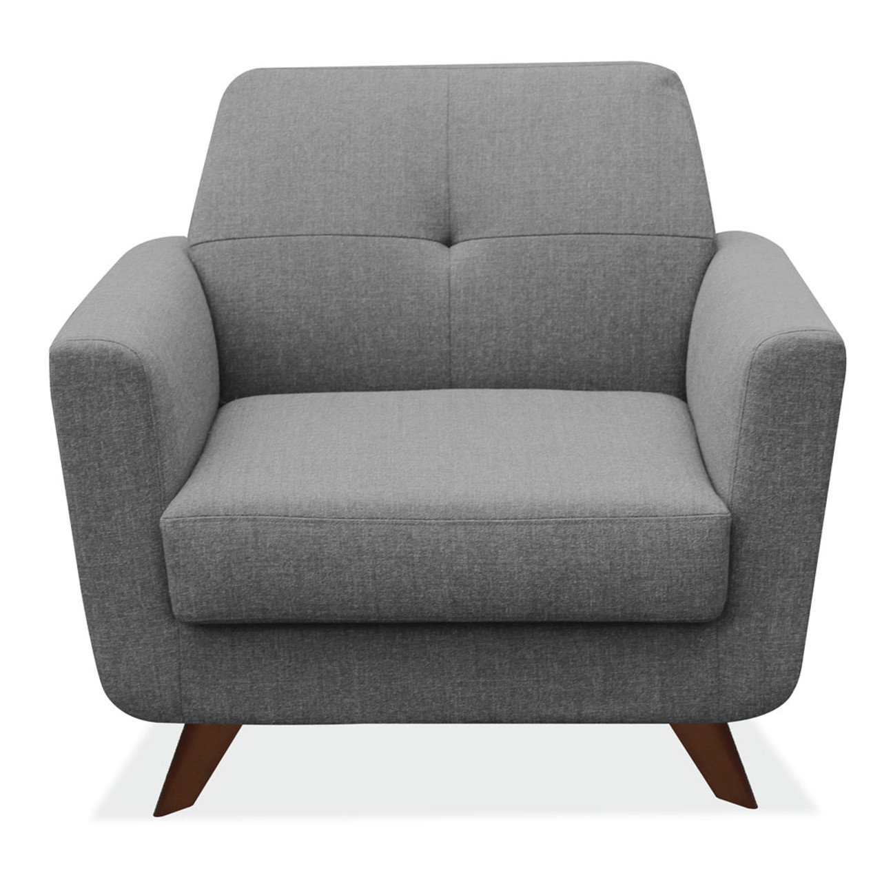 OfficeSource Partridge Collection Club Chair with Dark Cherry Wood Legs - Image 3