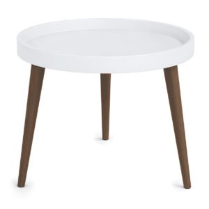 OfficeSource Posey Collection Plastic Round Table Top with 14" Wood Legs