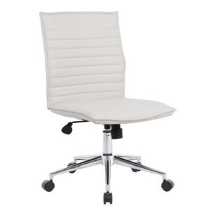 OfficeSource | Ridge Collection | Executive Mid Back Armless Ribbed Back, Task Chair
