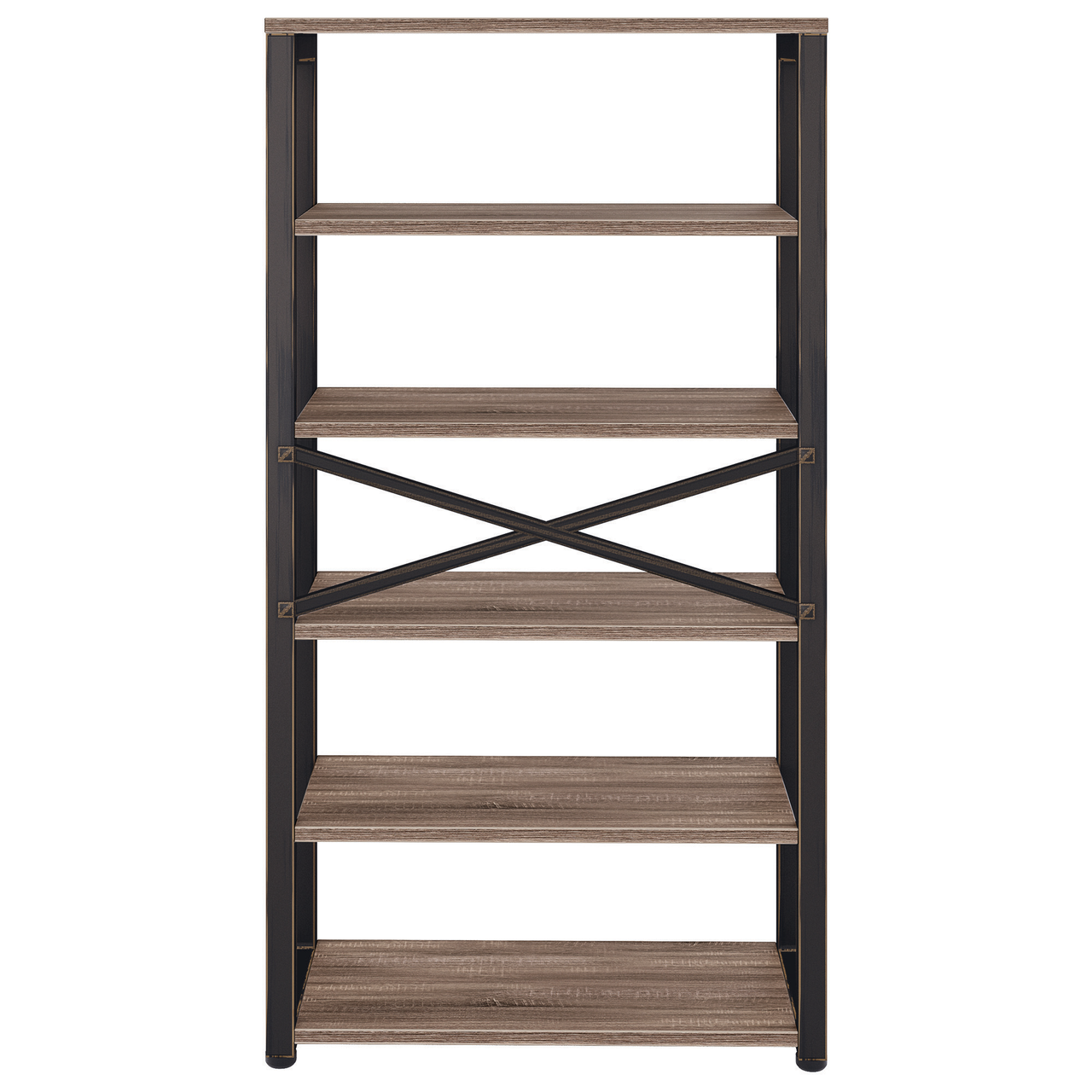 OfficeSource Riveted Collection 66"H Metal Bookcase - Image 3