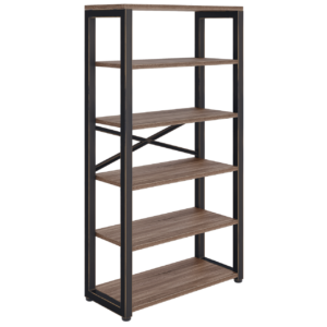 OfficeSource Riveted Collection 66"H Metal Bookcase