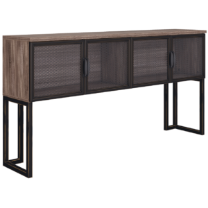 OfficeSource Riveted Collection 71"H Hutch with Doors
