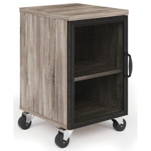 OfficeSource Riveted Collection Industrial Mobile Personal Cabinet