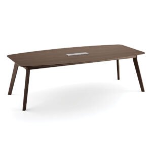 OfficeSource | Sienna Collection | 94" Boat Shape Conference Table with Grommet