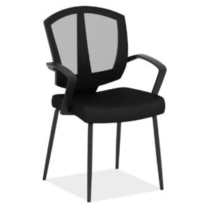 OfficeSource Sprint Collection Side Chair with Arms and Black Frame