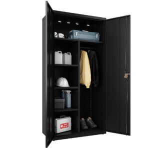 OfficeSource Steel Storage Cabinet Collection Combo Wardrobe