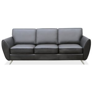 OfficeSource Sterling Collection Sofa with Brushed Chrome Legs