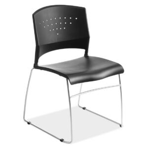 OfficeSource | Tower Collection | Stackable Side Chair with Chrome Frame