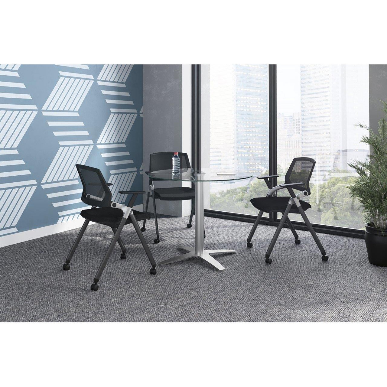 OfficeSource | Triumph Collection | Armless Flex Back Nesting Chair - Image 5