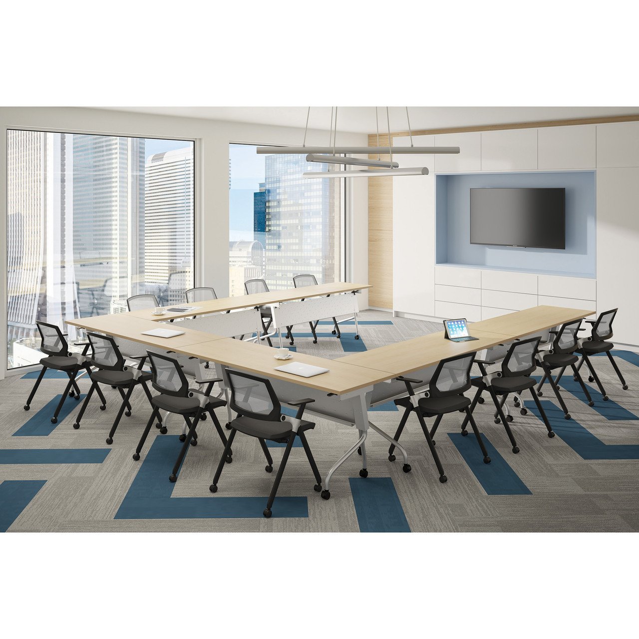 OfficeSource | Triumph Collection | Armless Flex Back Nesting Chair - Image 7