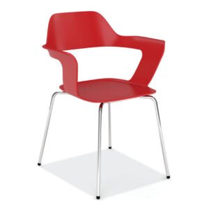 OfficeSource Zella Collection Stackable Chair with Chrome Frame