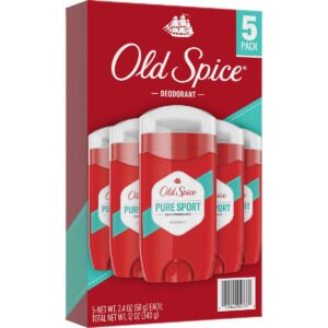 Old Spice Deodorant, Pure Sport High Endurance, 2.4 oz, 5 ct