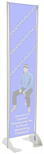 Outdoor Banner Stand for 16” w Graphics, Permanent - Gray