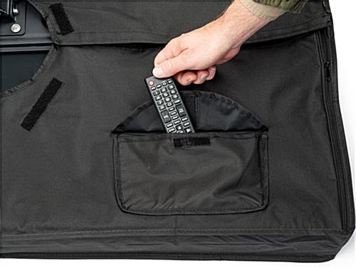 Outdoor TV Cover for 40" - 42" Screens with Water-Resistant Coating - Black - Image 3