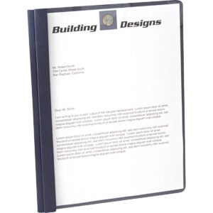 Oxford Clear Front Report Cover, Dark Blue, 25 ct