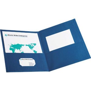 Oxford Twin-Pocket Portfolio, Blue, 25 ct
