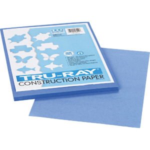 Pacon Tru-Ray Construction Paper, Blue, 9" x 12", 50 Sheets