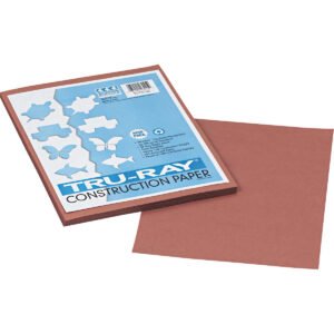 Pacon Tru-Ray Construction Paper, Brown, 9" x 12", 50 Sheets