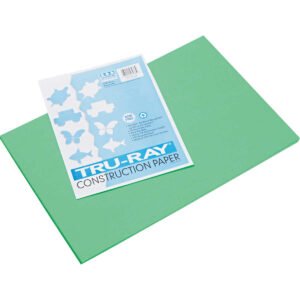 Pacon Tru-Ray Construction Paper, Green, 12" x 18", 50 Sheets