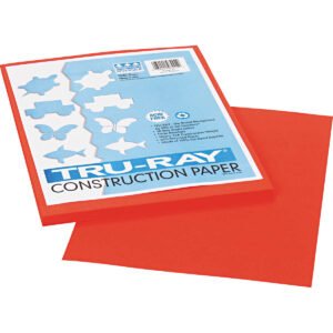 Pacon Tru-Ray Construction Paper, Orange, 9" x 12", 50 Sheets