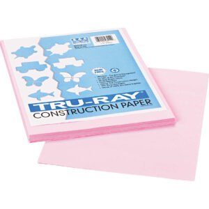 Pacon Tru-Ray Construction Paper, Pink, 9" x 12", 50 Sheets