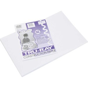 Pacon Tru-Ray Construction Paper, White, 12" x 18", 50 Sheets