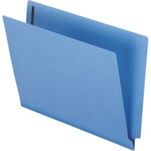 Pendaflex End Tab Fastener Folder, Straight Cut Tab, 2 Fasteners, Letter, Blue, 50 ct