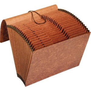 Pendaflex Expanding File, Alphabetic (A-Z), 21 Pockets, Flap and Cord Closure, Letter, Brown, 2 ct