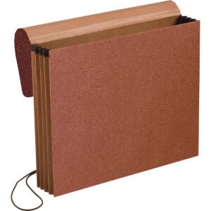 Pendaflex Expanding Wallet, 3-1/2" Expansion, Flap and Cord Closure, Letter, Brown, 6 ct