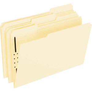 Pendaflex Fastener Folder, 1 Fastener, 1/3-Cut Tab, Legal, Manila, 50 ct