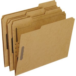 Pendaflex Fastener Folder, 2 Fasteners, 1/3-Cut Tab, Letter, Kraft, 50 ct