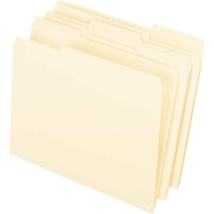 Pendaflex Interior File Folder, 1/3-Cut Tab, Letter, Manila, 100 ct