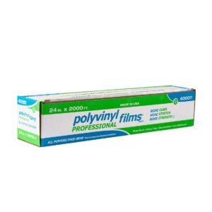 Polyvinyl Films All Purpose Food Wrap, Cutter Box, 24''W x 2000'L