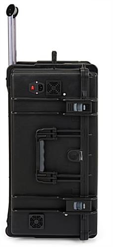 Portable Charging Enclosure w/ 16 Ports, Built-in Wheels, Handle, Double Locks- Black - Image 3
