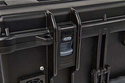 Portable Charging Enclosure w/ 16 Ports, Built-in Wheels, Handle, Double Locks- Black - Image 4