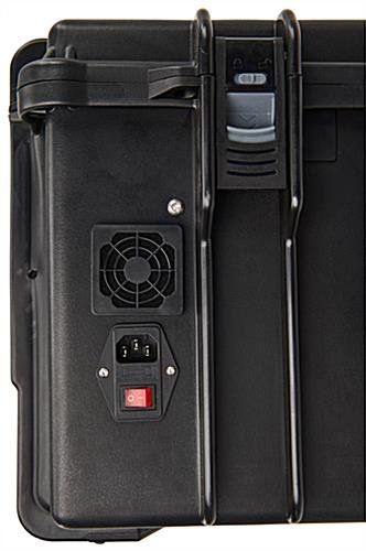 Portable Charging Enclosure w/ 16 Ports, Built-in Wheels, Handle, Double Locks- Black - Image 5